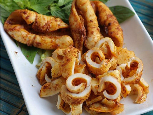 mực một nắng nướng